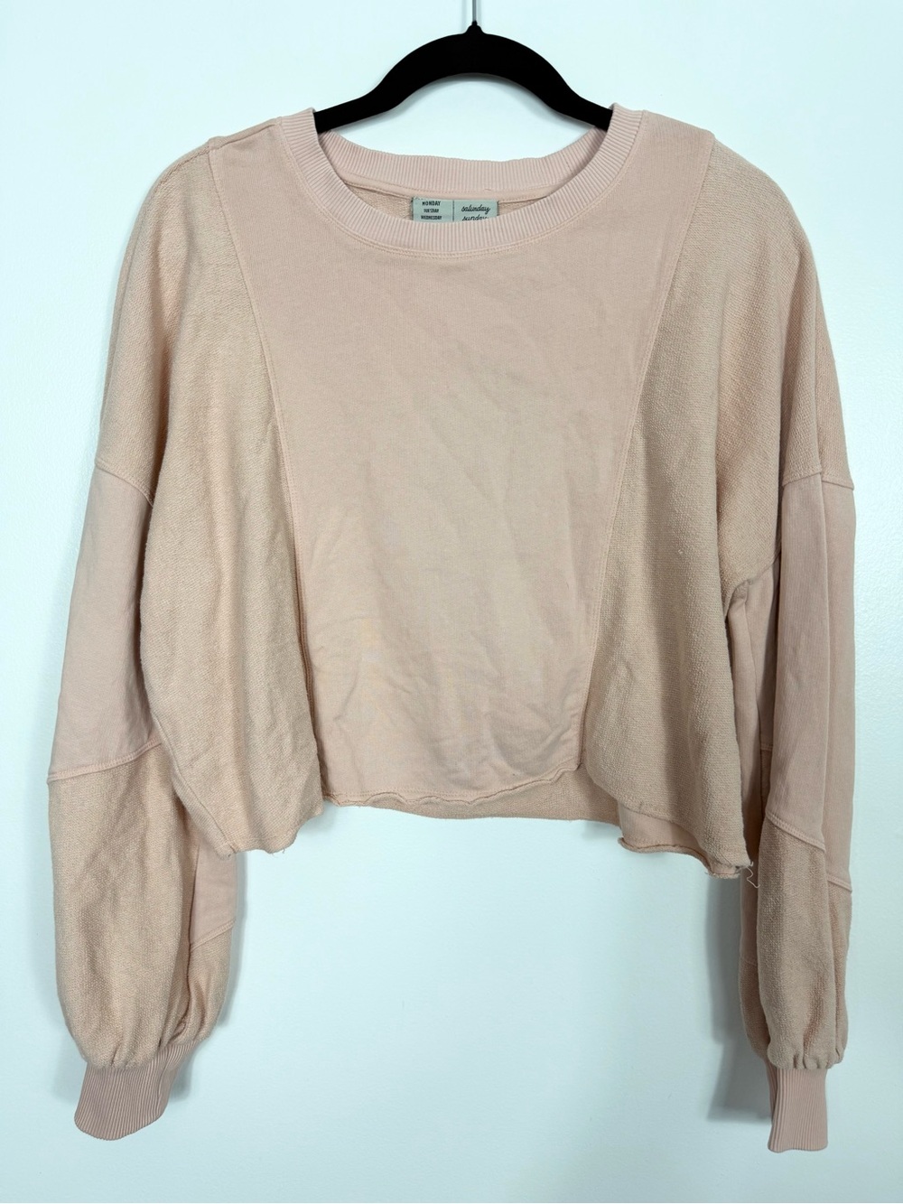Saturday Sunday by Anthropologie Tyra cropped lounge sweatshirt extra small